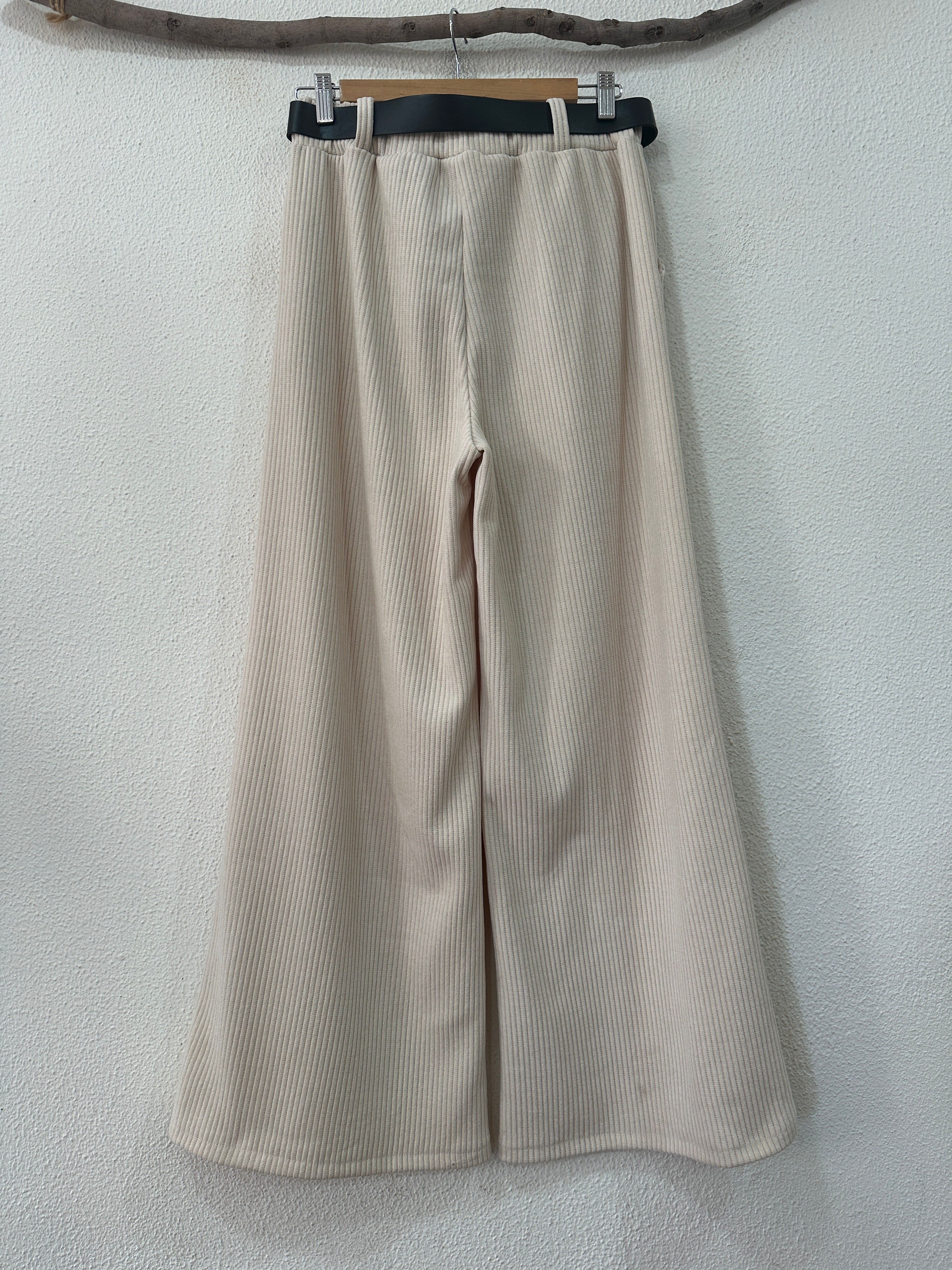 Pantalonas em malha tipo bombazina GLASGOW