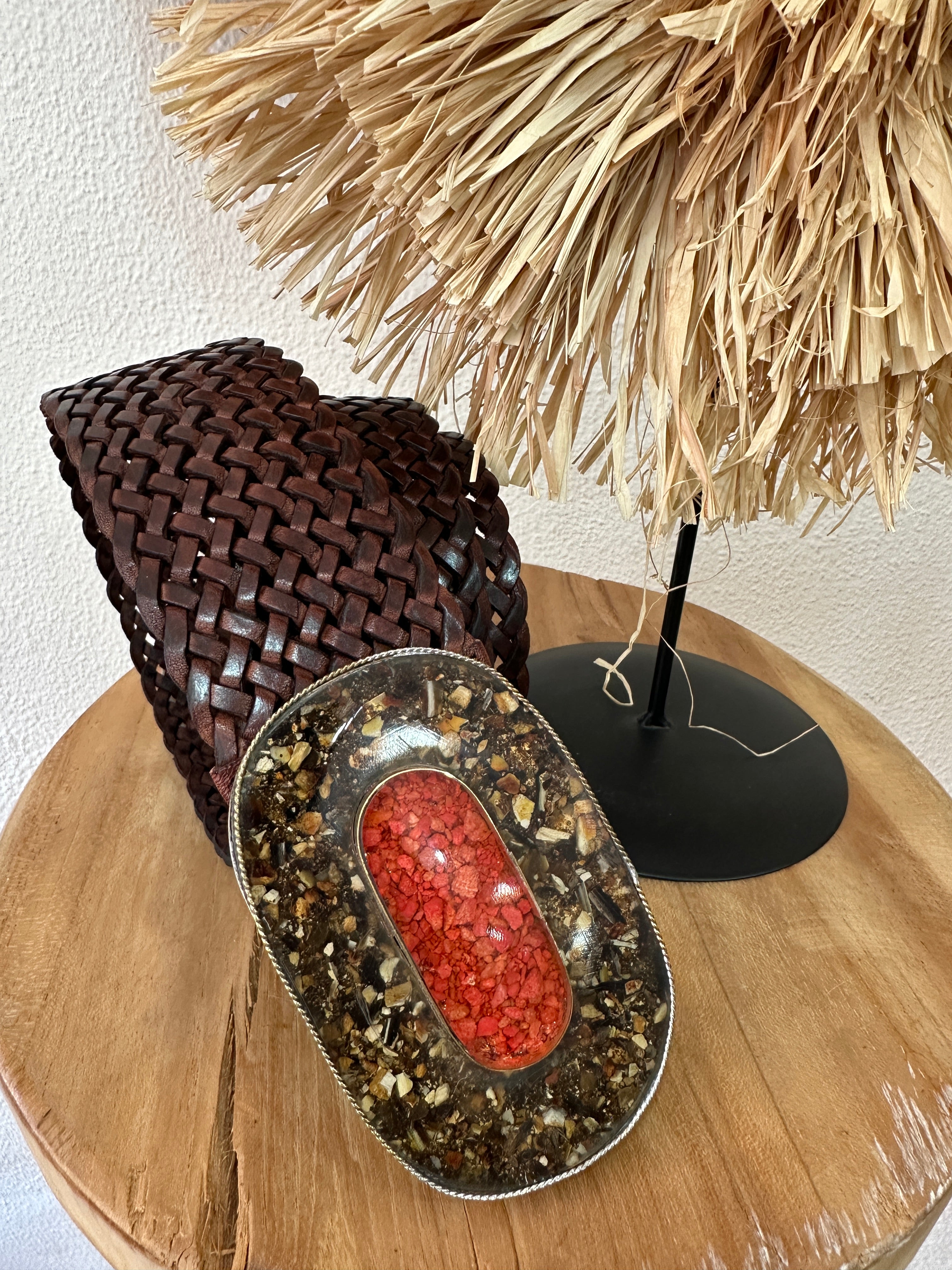 Cinto em pele entrançada SPELL