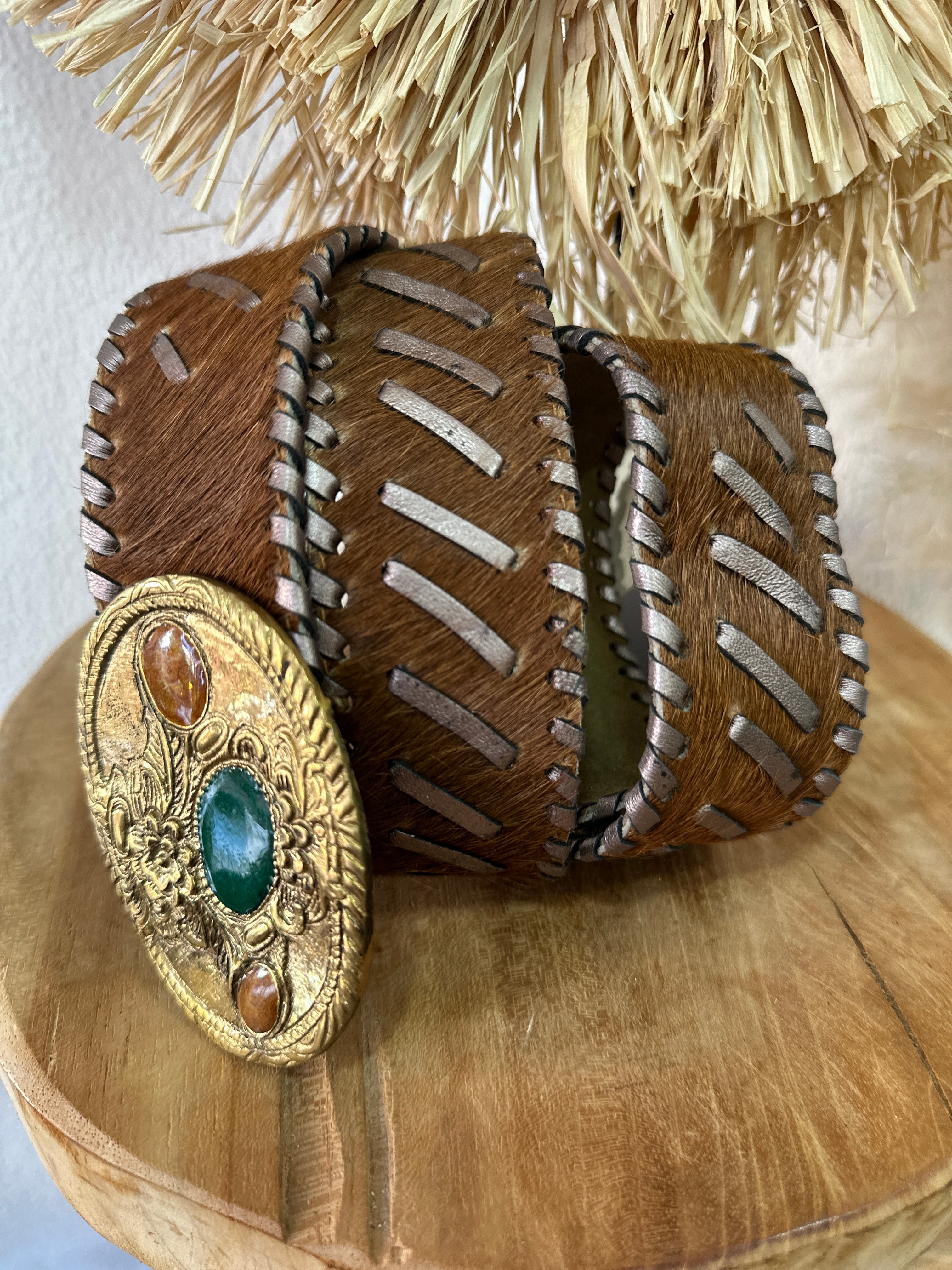 Cinto em pele c/ fivela destacável PRICHA