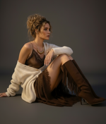 Carregar imagem no visualizador da galeria, Saia acetinada c/renda NICOLE
