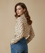 Cargue la imagen en el visor de la galería,Camisa em chiffon c/ laçada GABRIELLE
