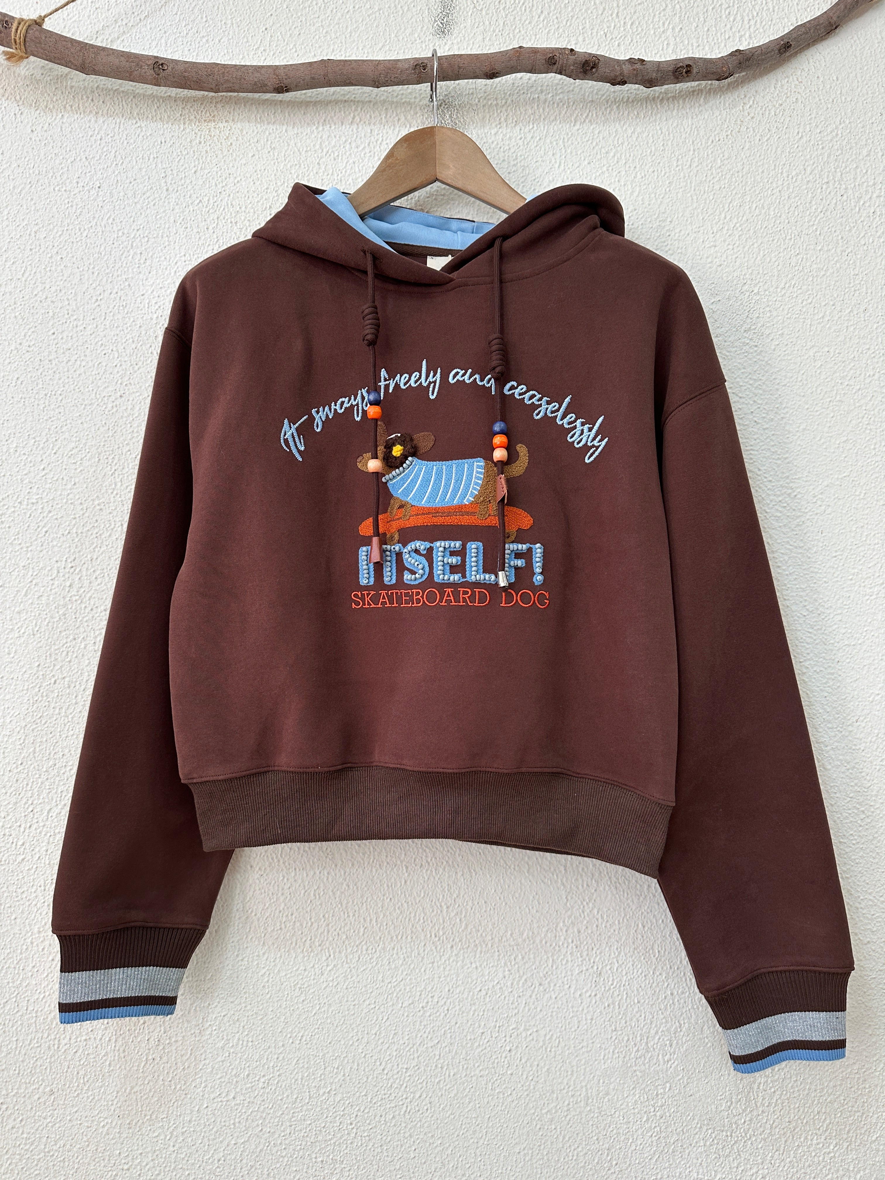 Camisola c/carapuço bordada SKATEBOARD