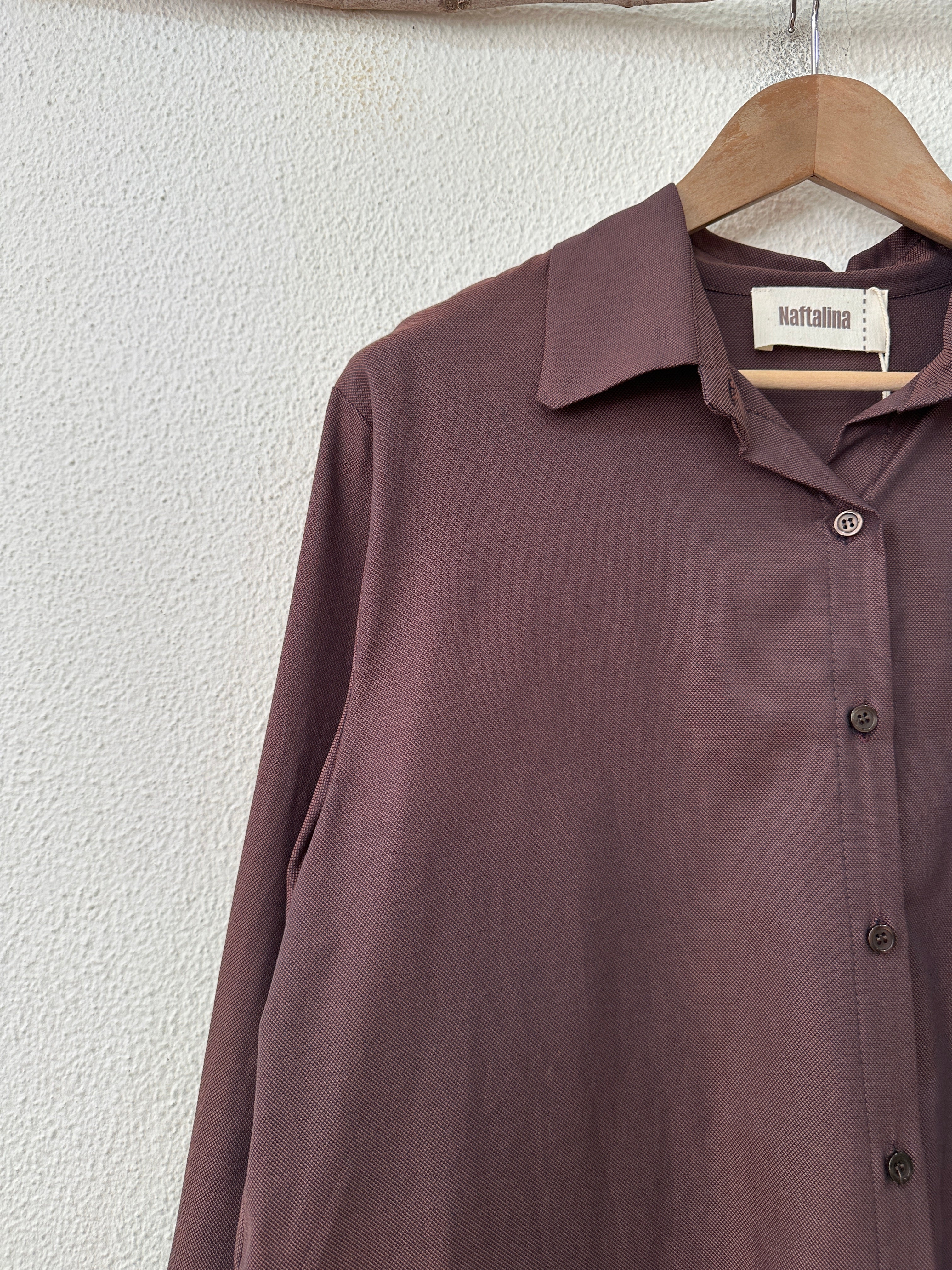 Camisa assimétrica em oxford LONDON