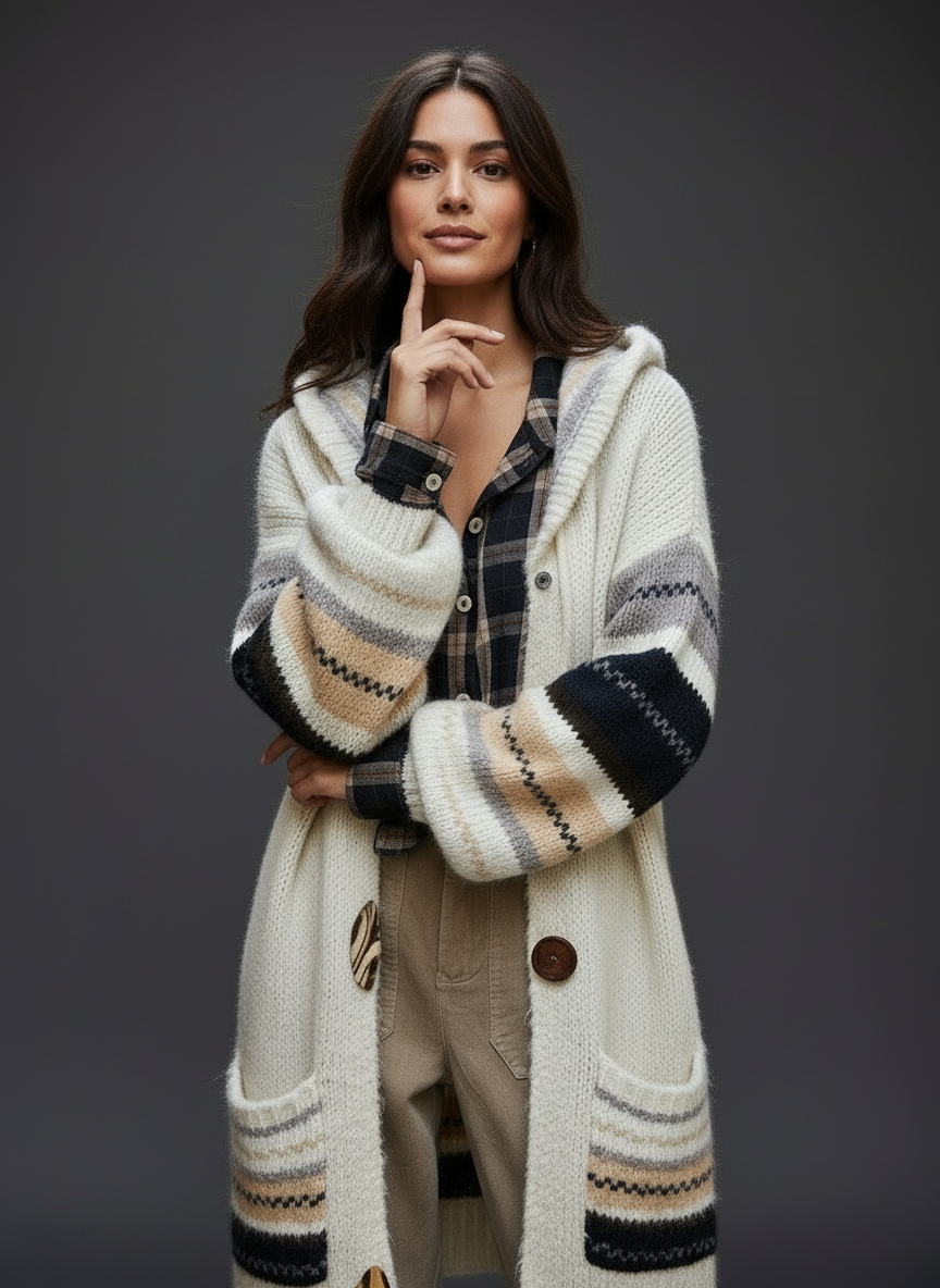 Casaco de malha c/ capuz ALASKA