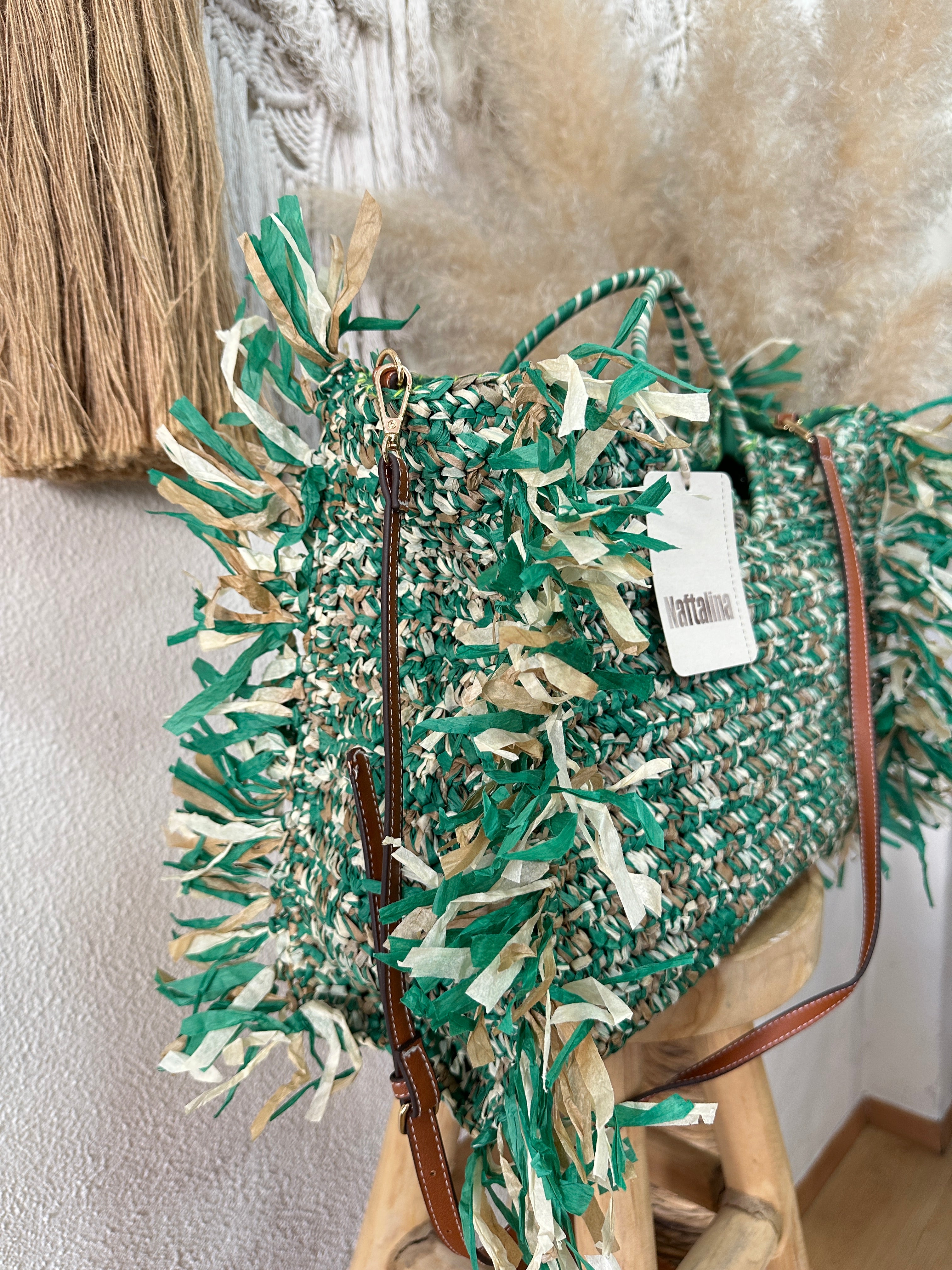 Mala em ráfia c/franjas TERESA