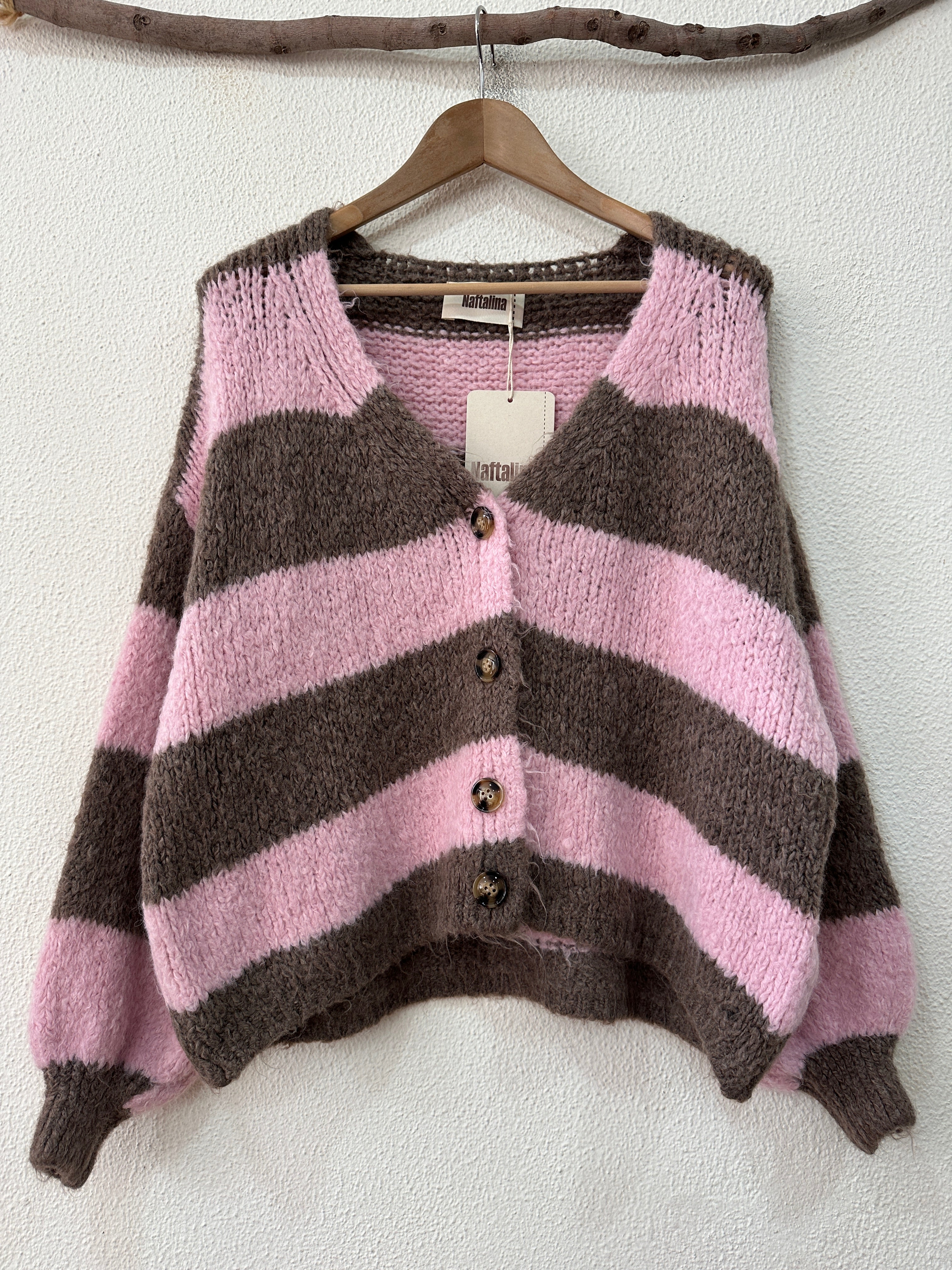 Casaco de malha c/ cachecol BUBBLY