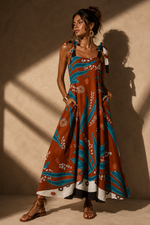 Chargez l'image dans la visionneuse de la galerie,Vestido comprido c/ bolsos ATLANTIC

