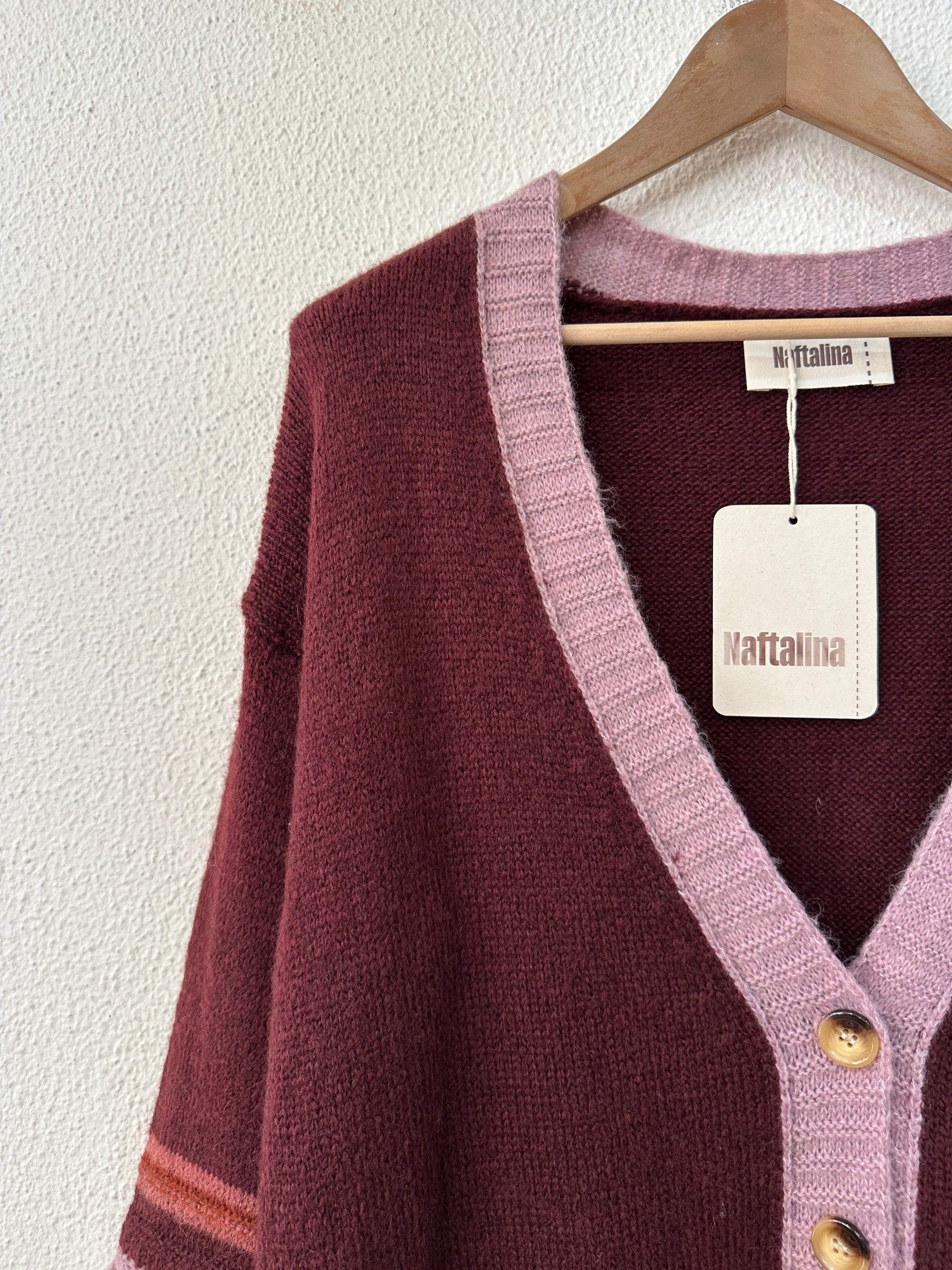 Casaco de malha c/ detalhe de franjas GIFT