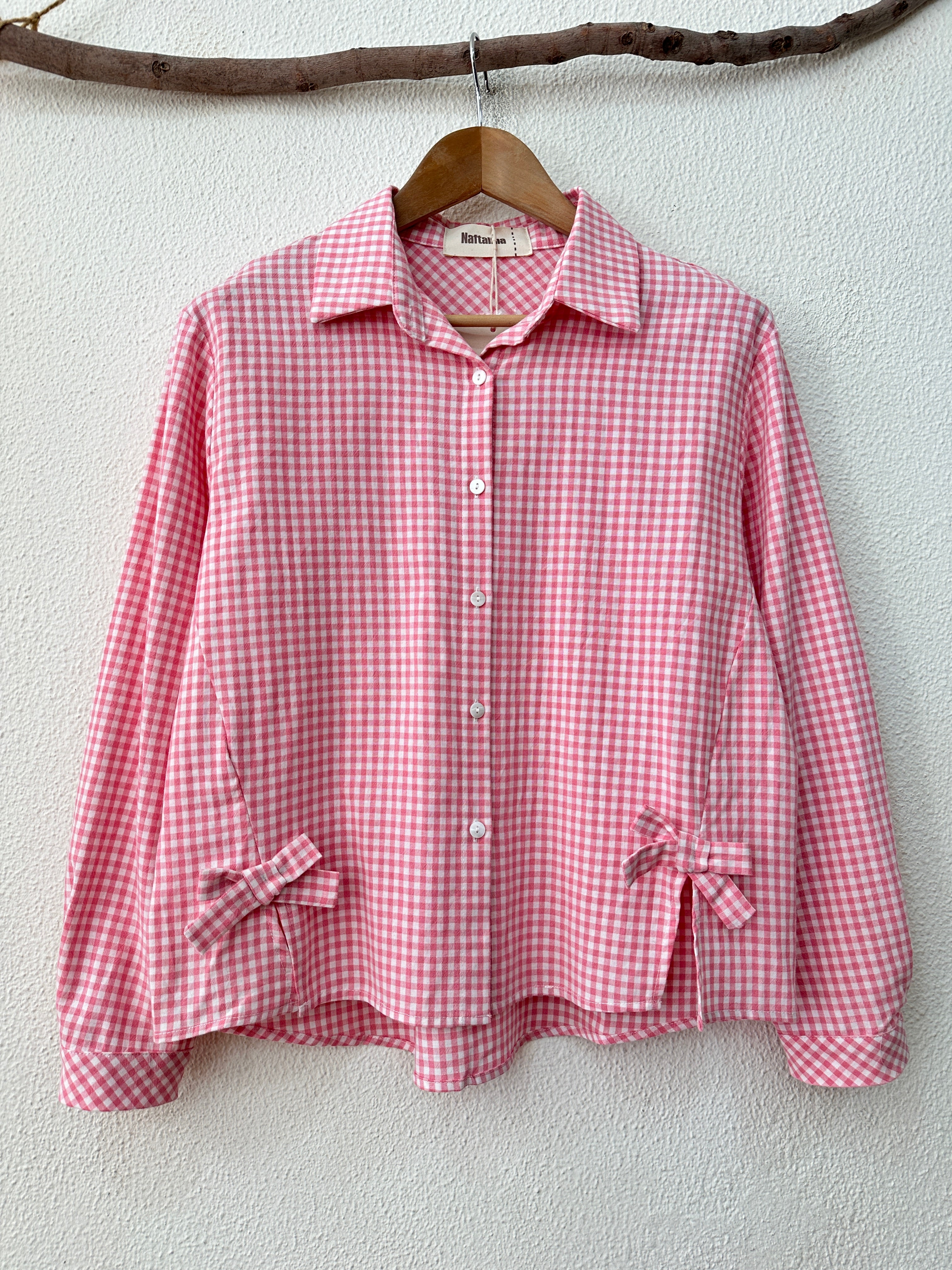 Camisa regular fit c/laços LUCY