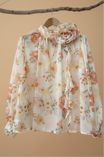 Cargue la imagen en el visor de la galería,Blusa em chiffon c/ pregadeira amovível SUNNY
