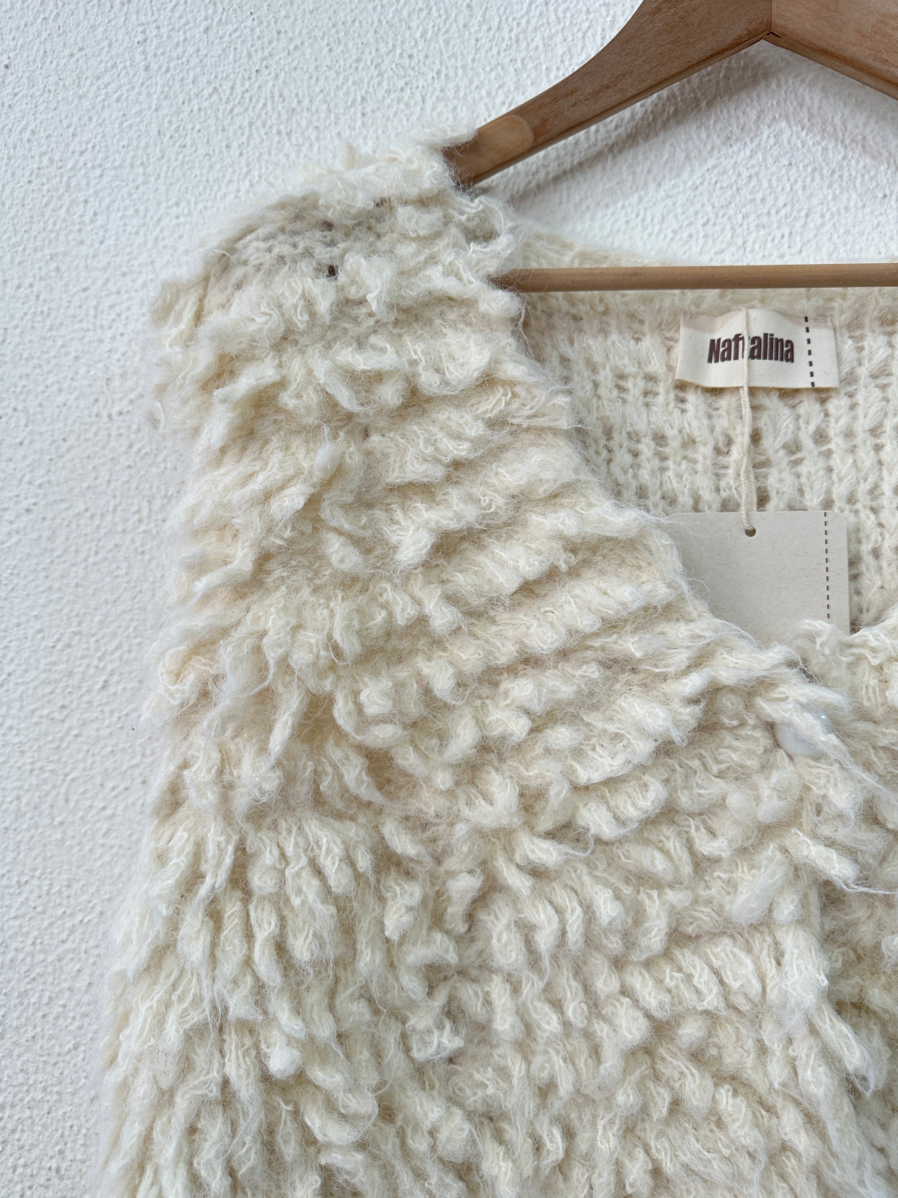 Colete curto em malha de laçadas BRAY