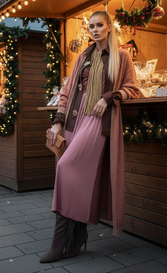 Casaco de malha comprido c/ brilho SUPERNOVA