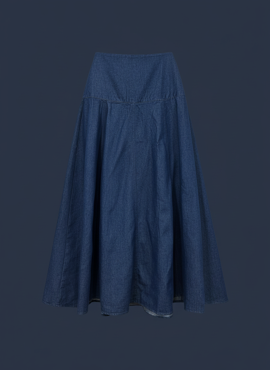 Saia comprida denim LAYLA