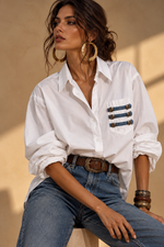 Chargez l'image dans la visionneuse de la galerie,Camisa c/ detalhe estilo militar MARINE
