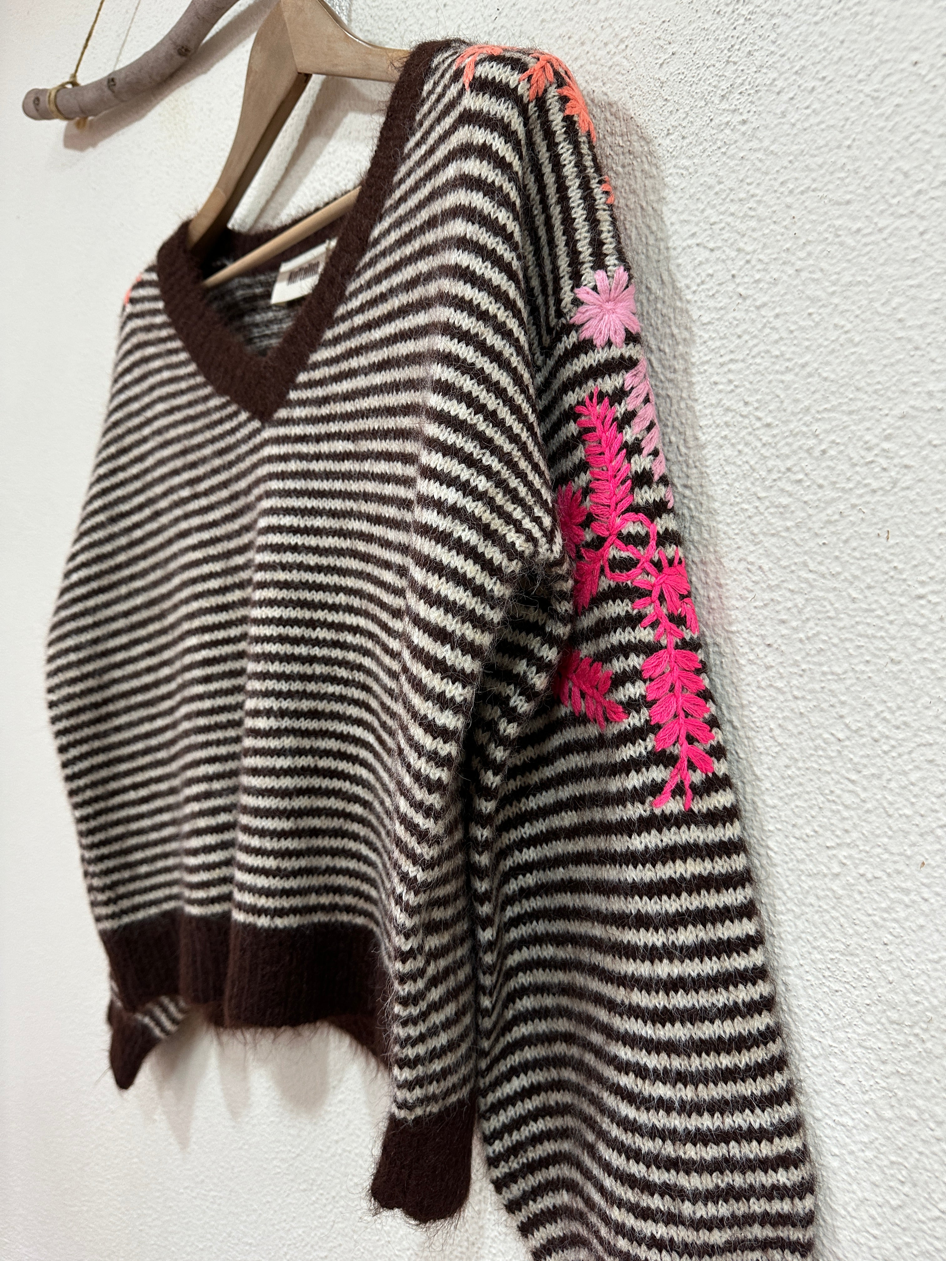 Camisola de malha c/ bordados PEONY