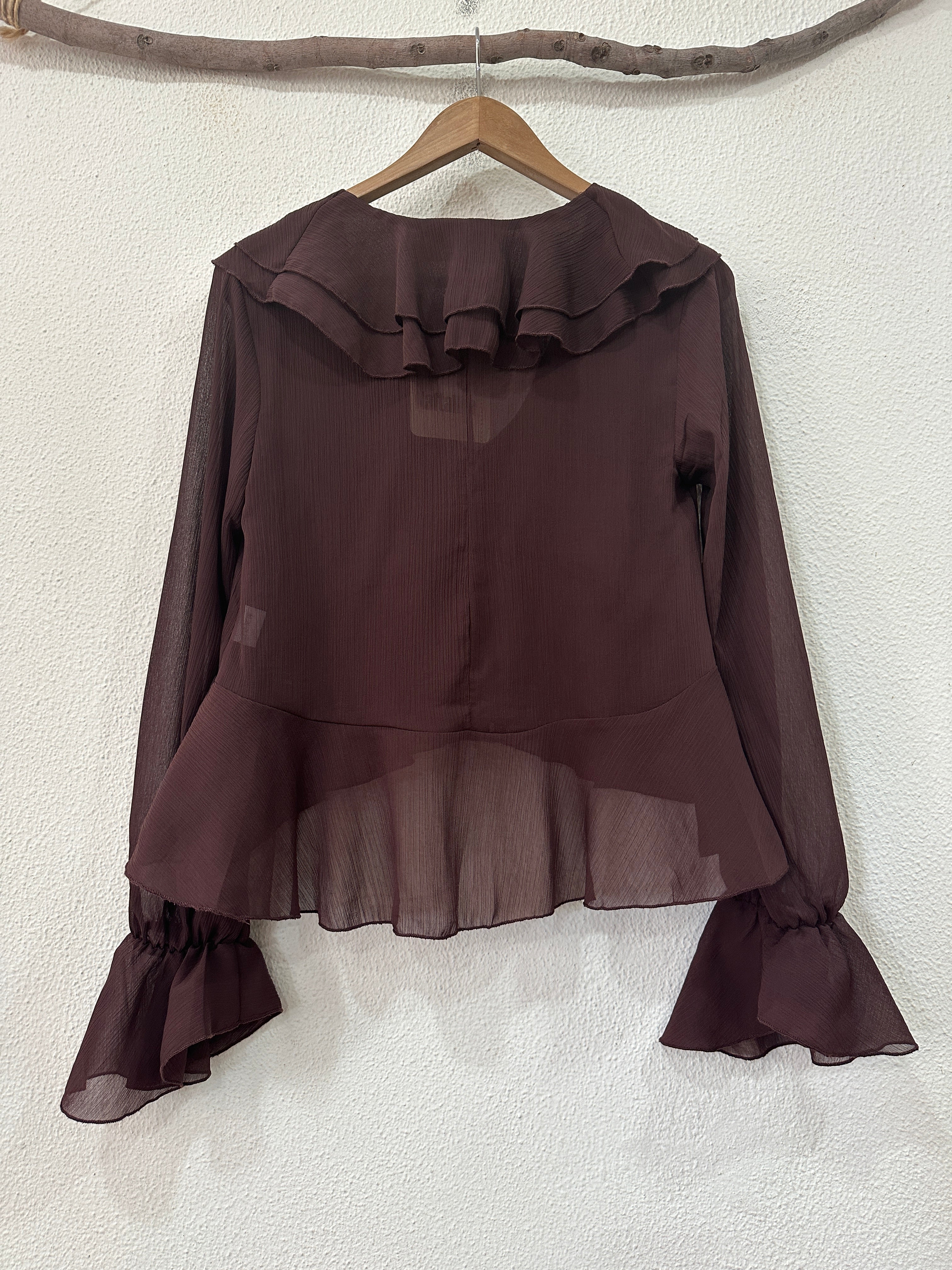 Túnica assimétrica c/folhos DEODORA