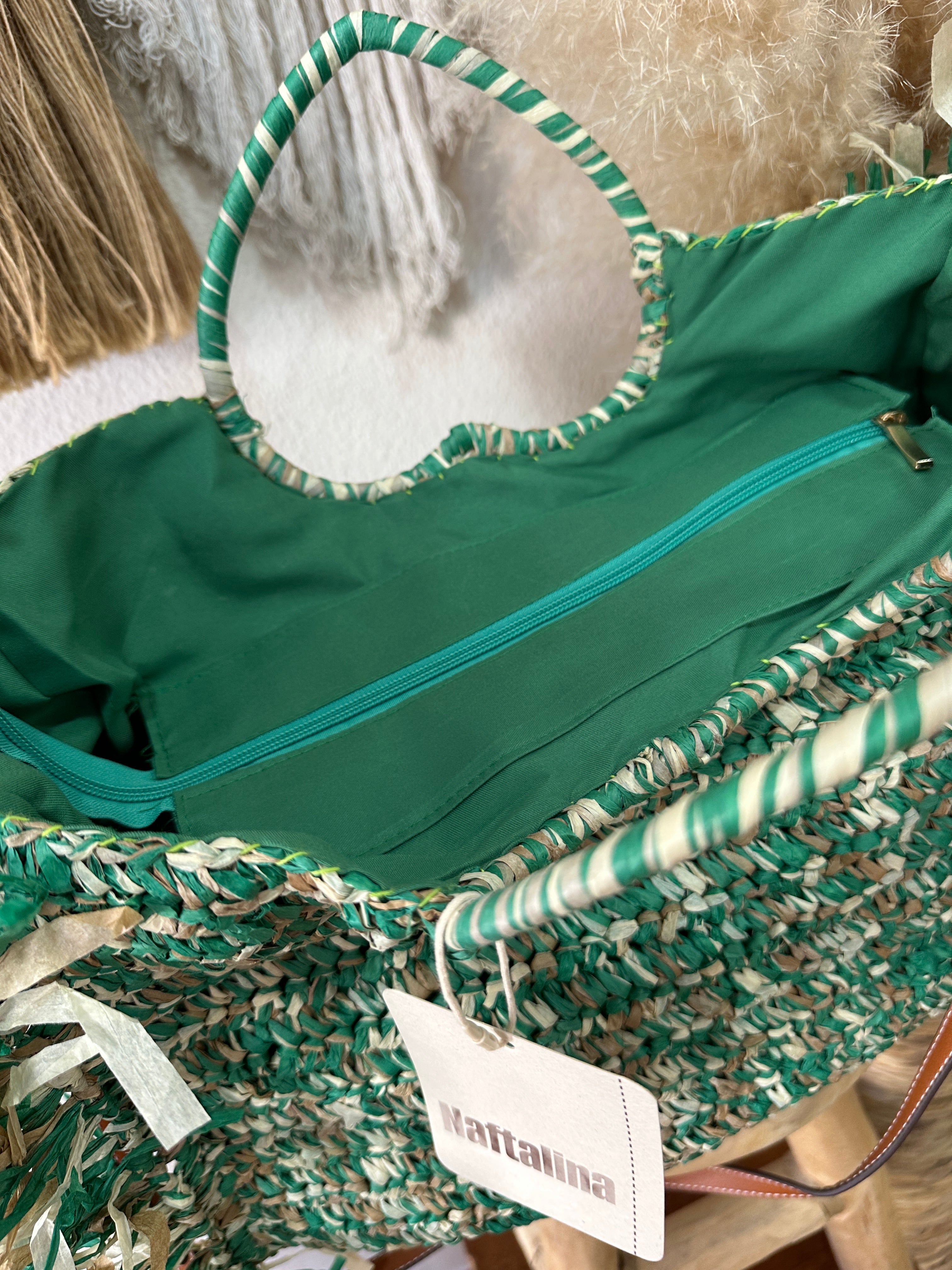 Mala em ráfia c/franjas TERESA