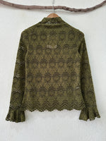 Carregar imagem no visualizador da galeria, Camisola justa de renda aveludada AVELINE
