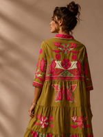 Carregar imagem no visualizador da galeria, Vestido camiseiro bordado YANG
