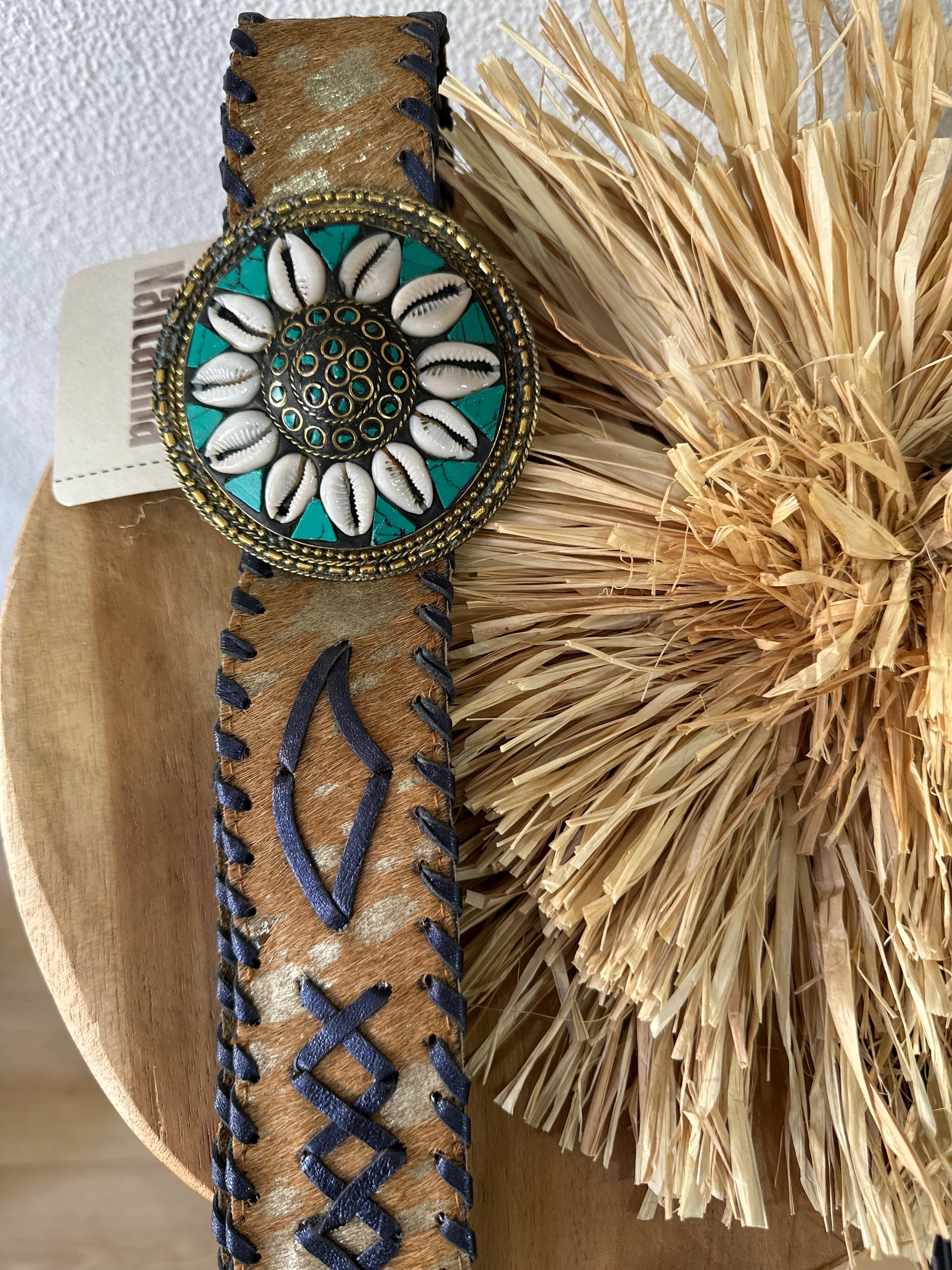 Cinto em pele c/ brilhos e fivela destacável VANNA