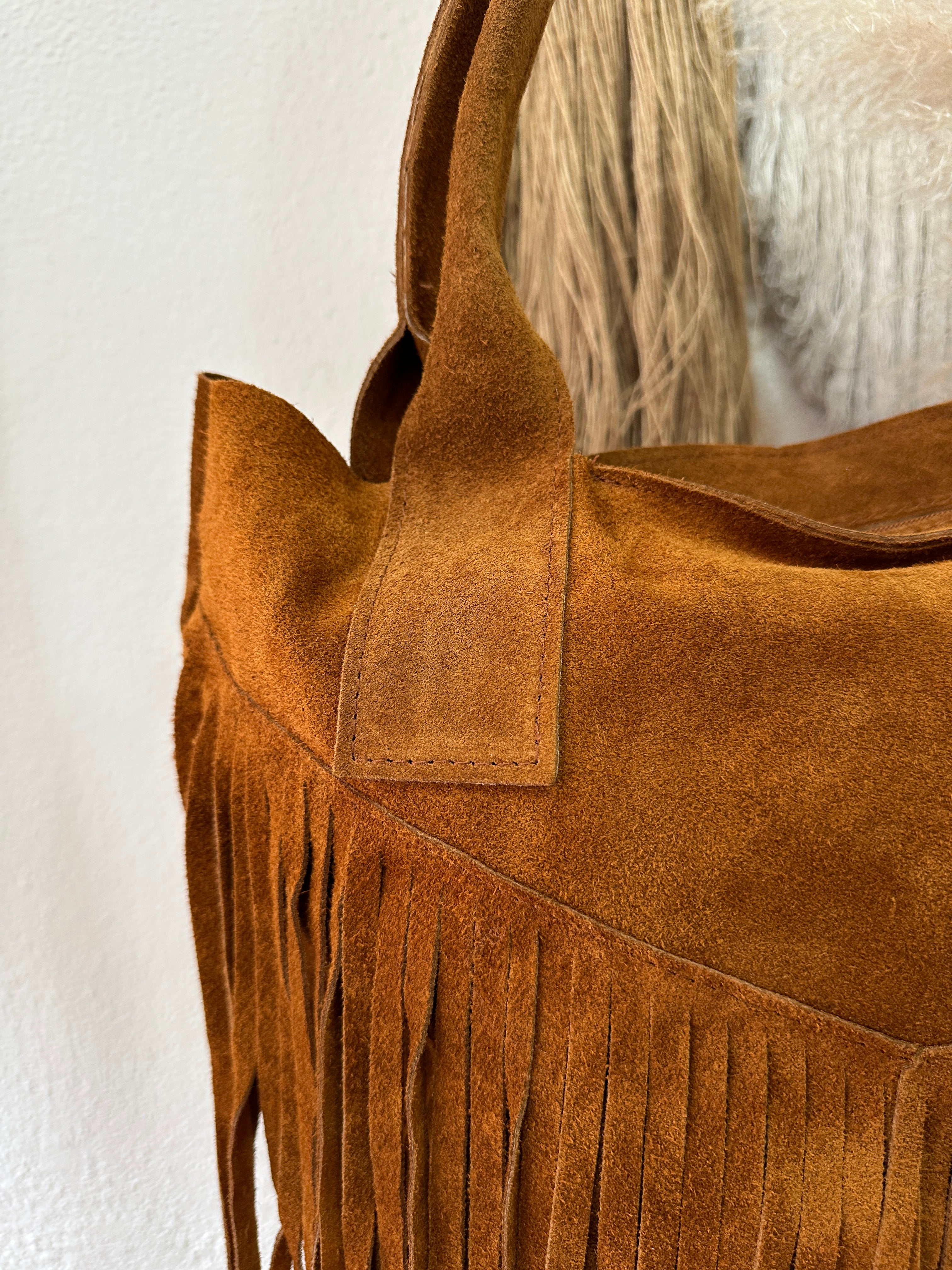 Mala em camurça c/franjas TURIM