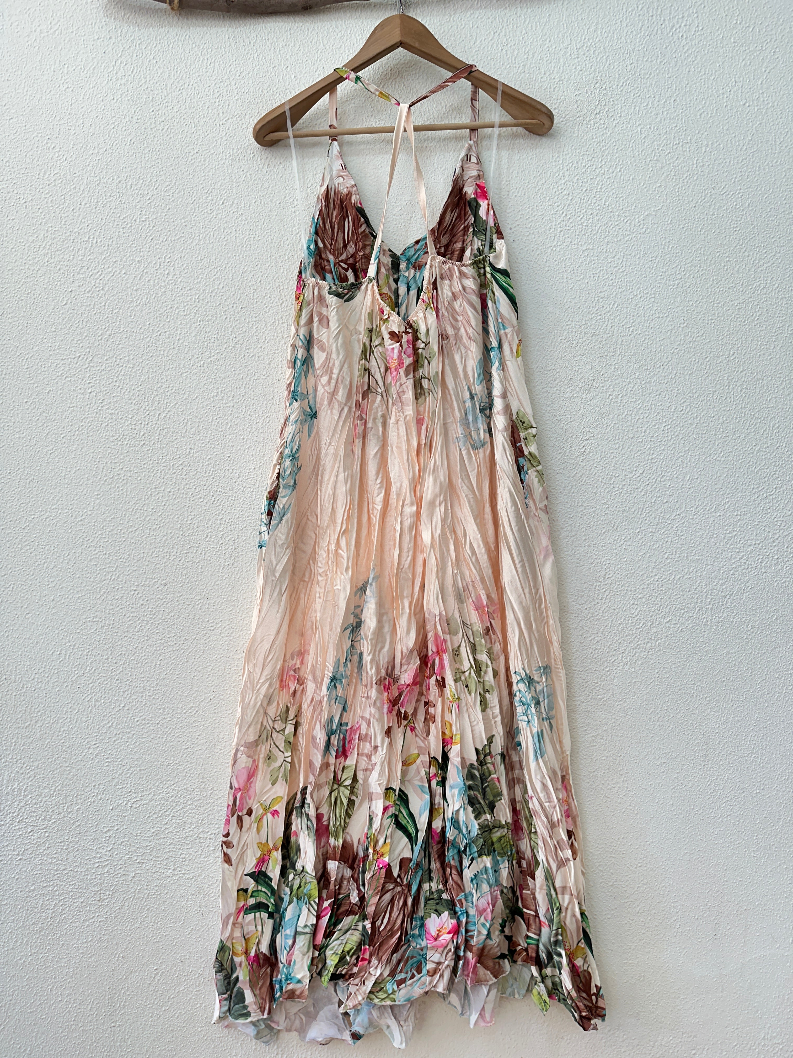 Vestido c/bolsos e efeito enrugado DESTINY