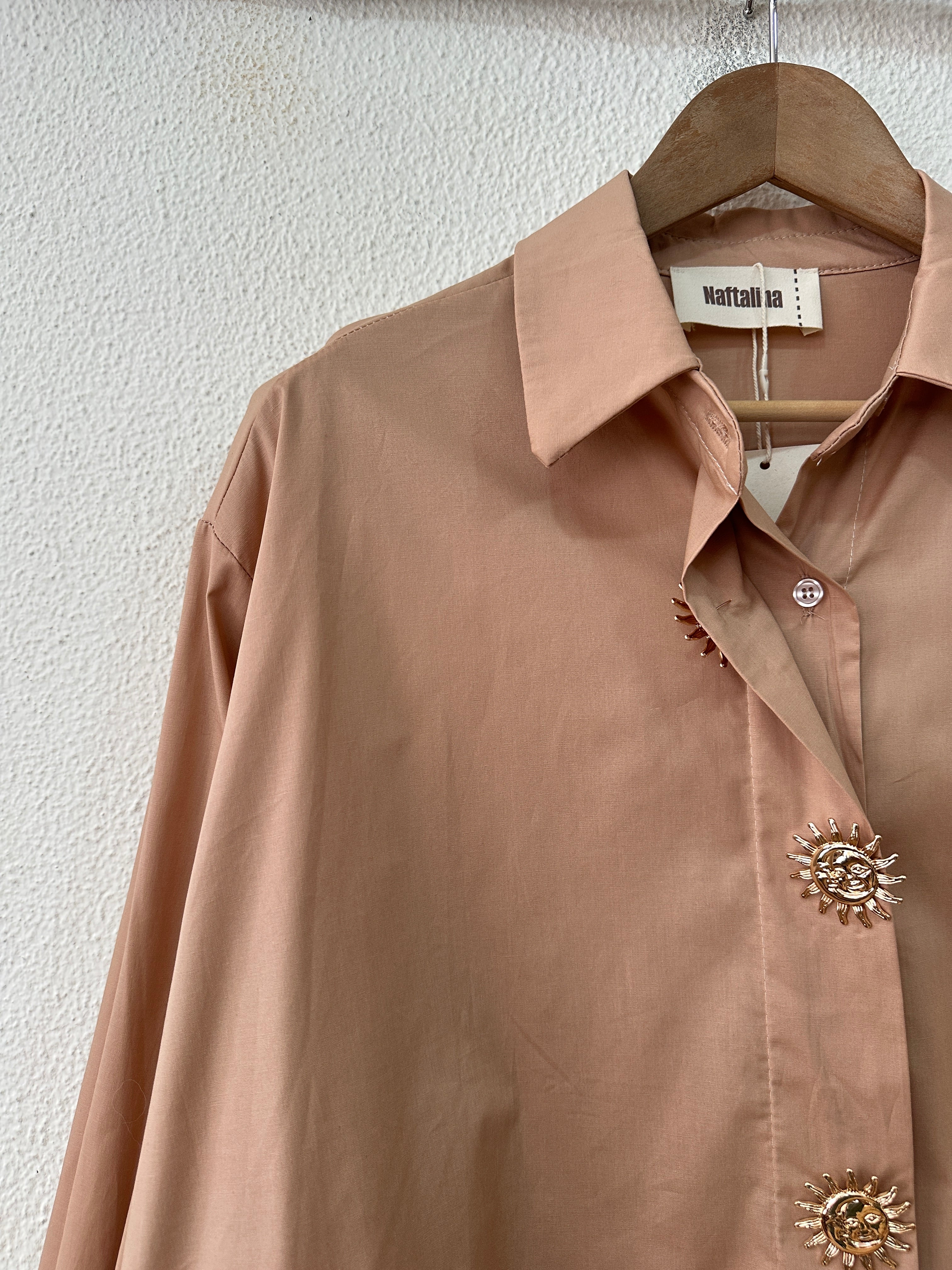 Camisa oversize c/ pregadeiras amovíveis SURYA