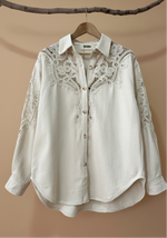 Carregar imagem no visualizador da galeria, Casaco de sarja c/ transparência BRENDA
