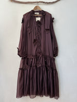 Load image in the gallery viewer,Vestido comprido em chiffon c/aplicações FARAJI
