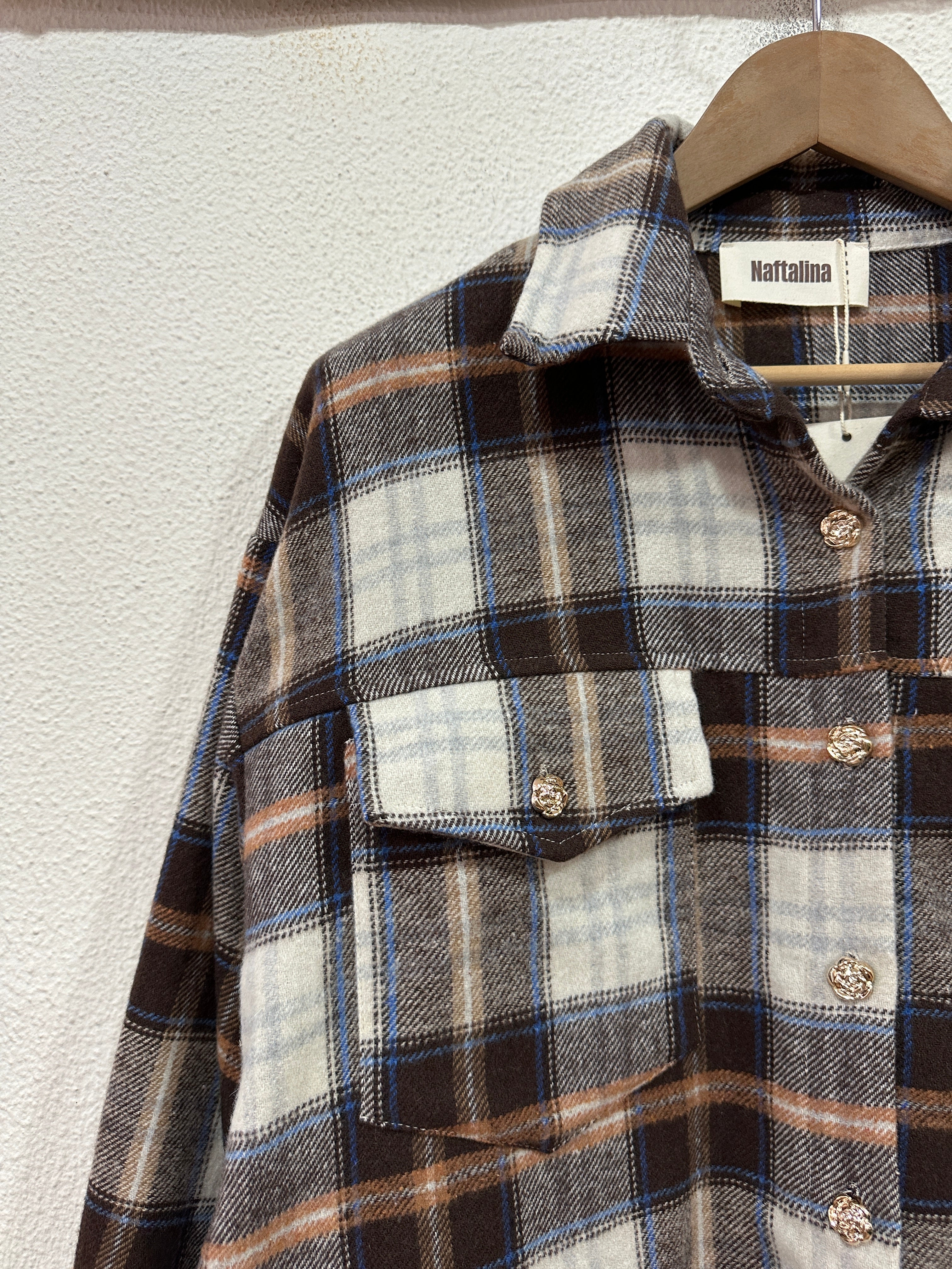 Camisa oversize em fazenda c/franjas GLASGOW