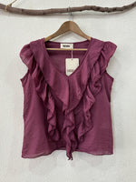 Load image in the gallery viewer,Top de algodão c/ folhos TORI
