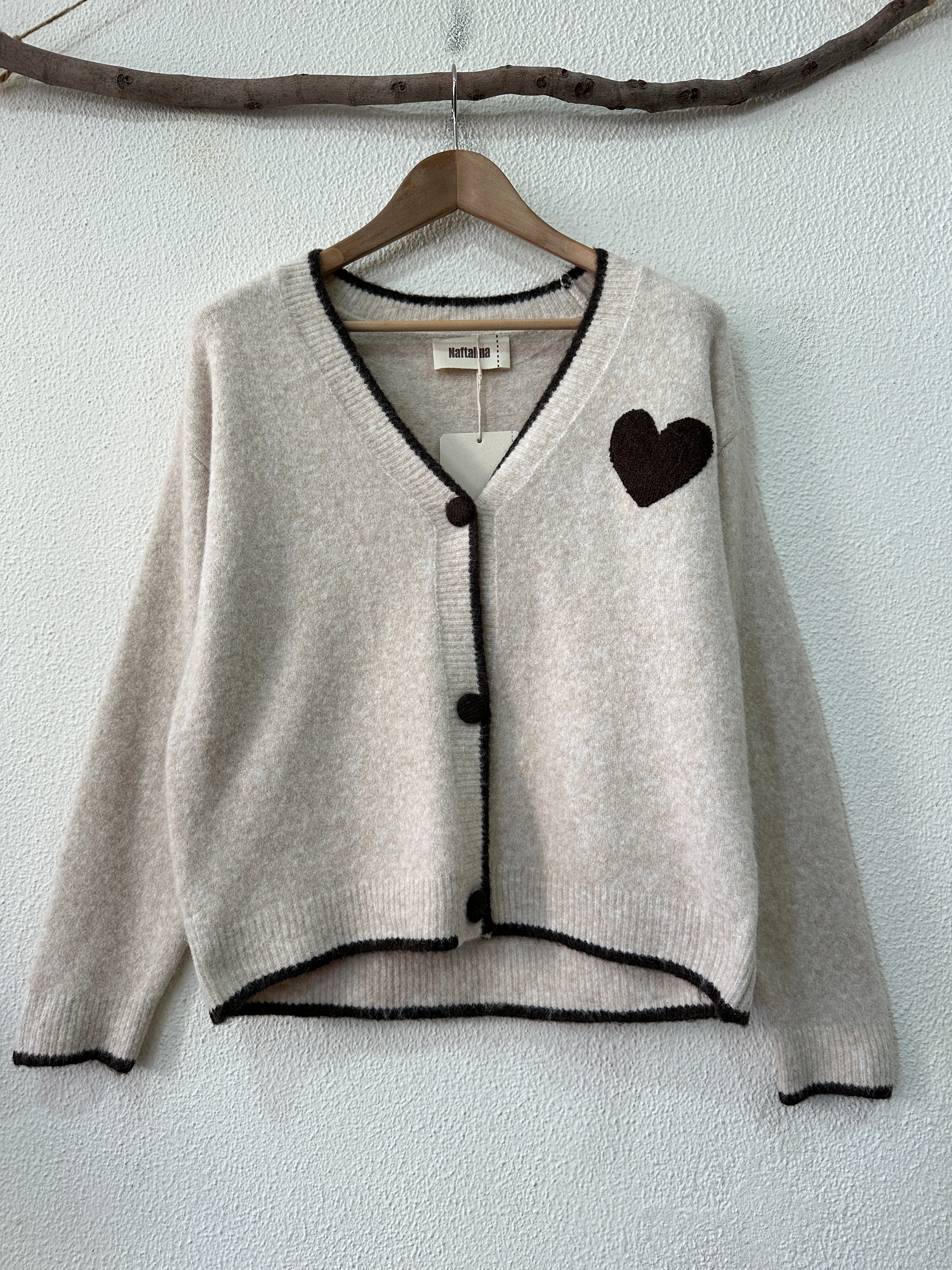 Casaco de malha bordado SMILE MORE