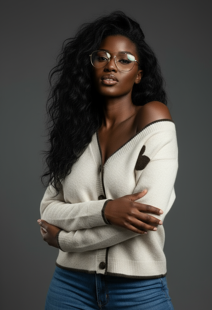 Casaco de malha bordado SMILE MORE