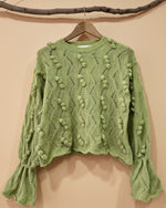 Chargez l'image dans la visionneuse de la galerie,Camisola de malha c/ relevos MATCHA

