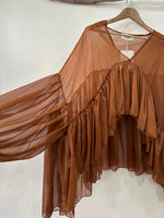 Load image in the gallery viewer,Túnica assimétrica em chiffon SEASONS
