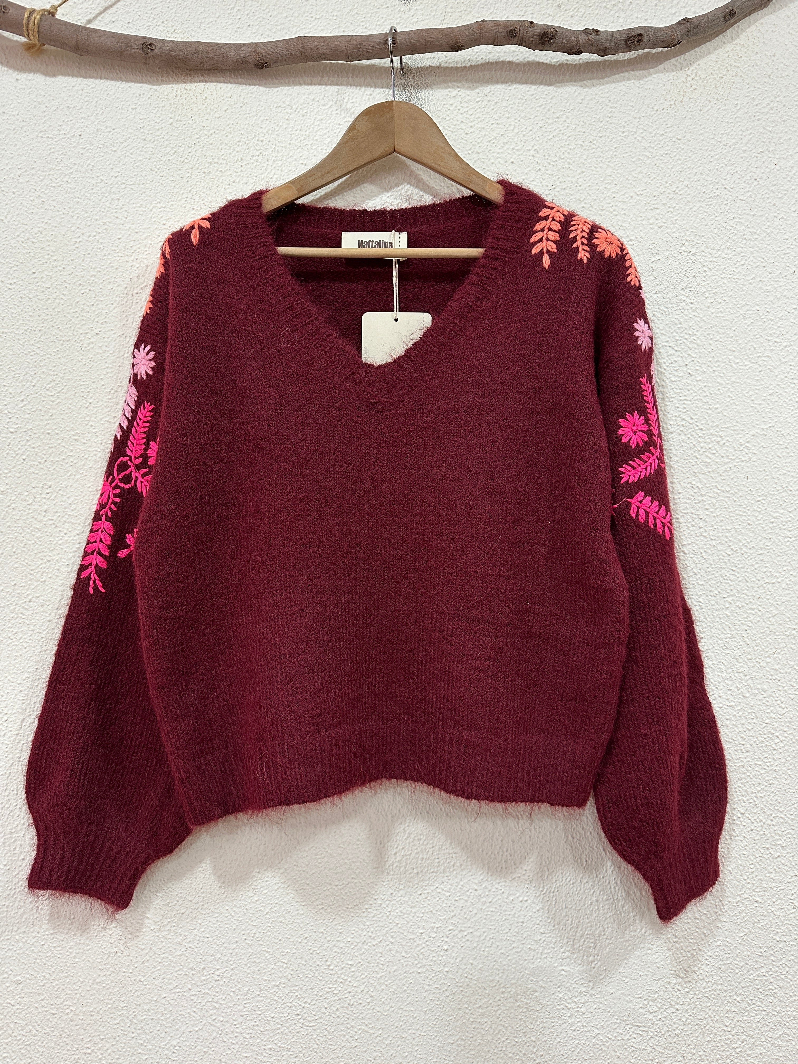 Camisola de malha bordada GARDEN