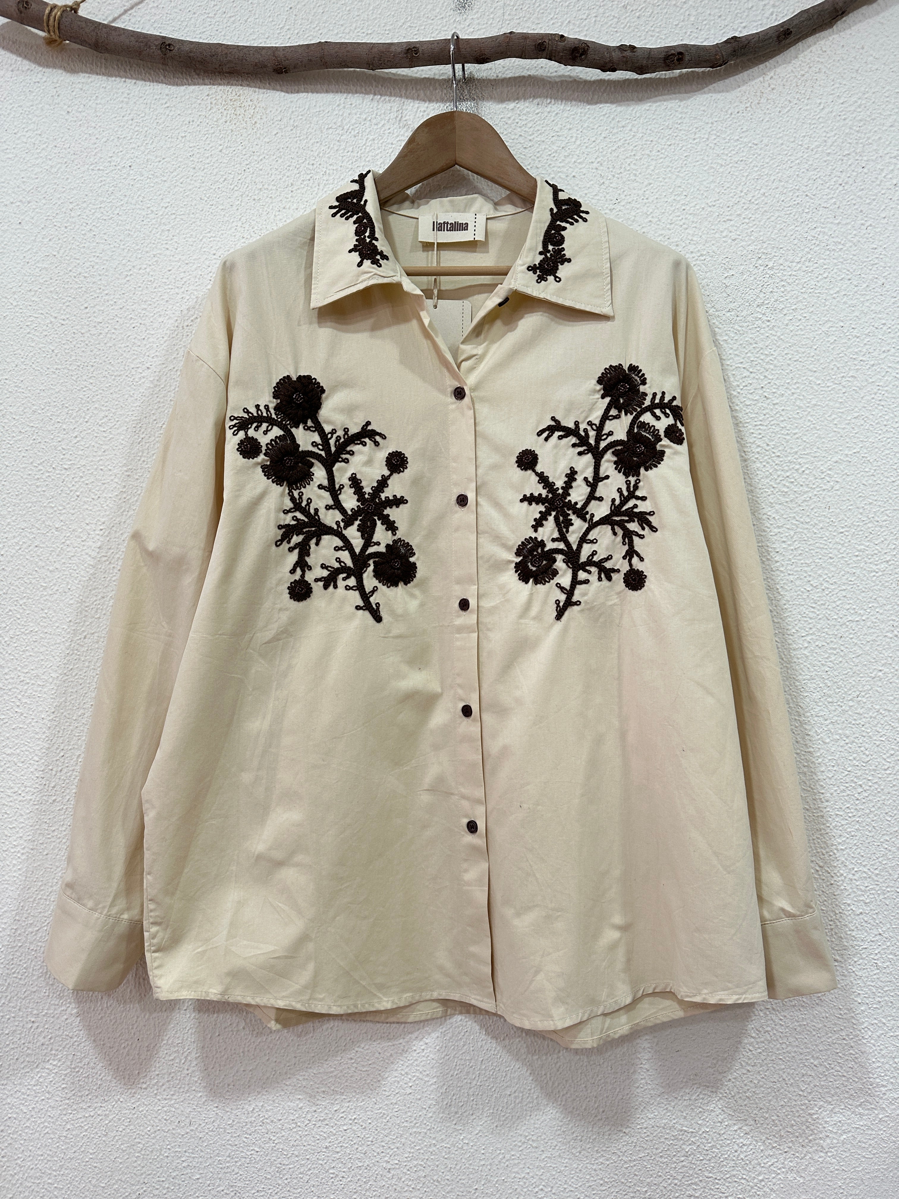 Camisa de algodão bordada CAMERON