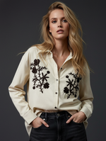 Carica l&#39;immagine nel visualizzatore della galleria,Camisa de algodão bordada CAMERON
