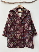 Carregar imagem no visualizador da galeria, Sobretudo em tecido efeito brocado c/ forro JAPAN
