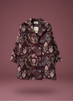 Carregar imagem no visualizador da galeria, Sobretudo em tecido efeito brocado c/ forro JAPAN
