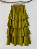 Chargez l&#39;image dans la visionneuse de la galerie,Saia em microbombazina c/ folhos ASPEN
