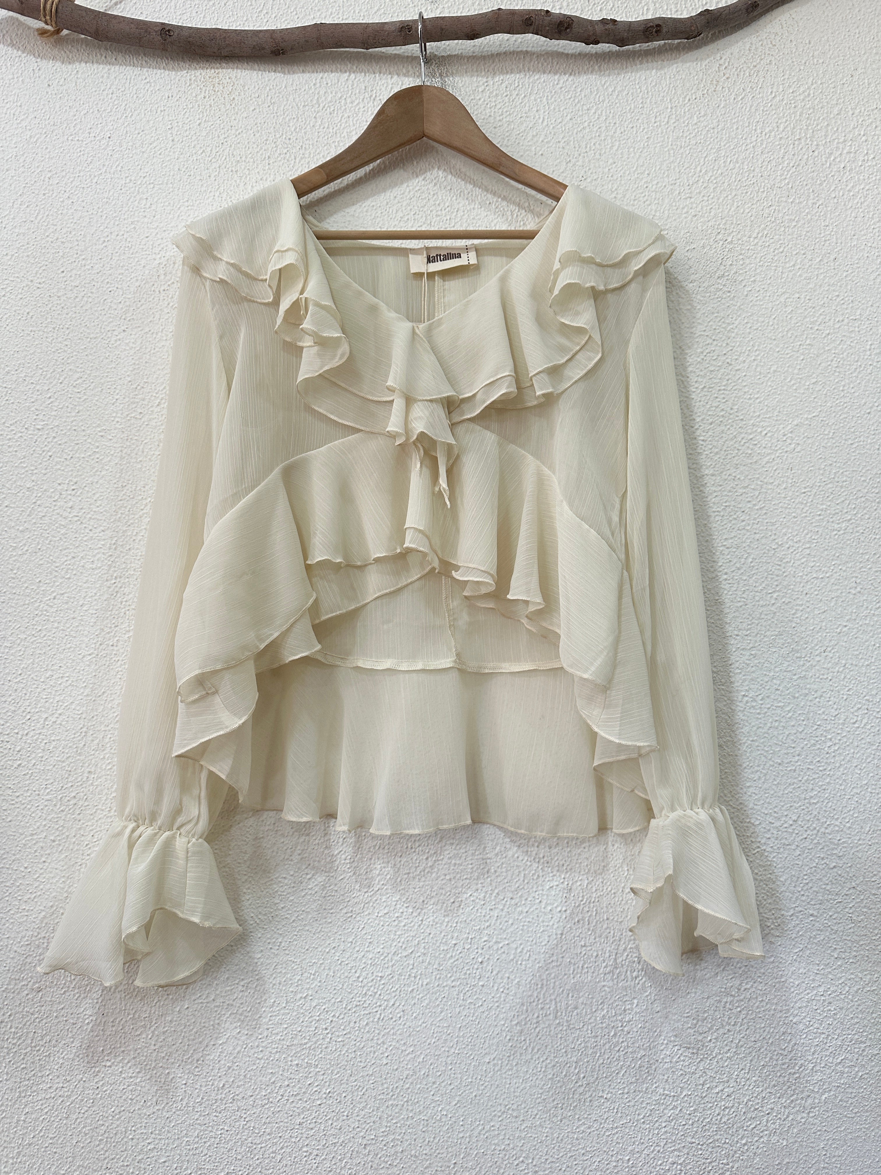 Túnica assimétrica c/folhos DEODORA