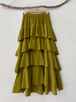 Chargez l&#39;image dans la visionneuse de la galerie,Saia em microbombazina c/ folhos ASPEN
