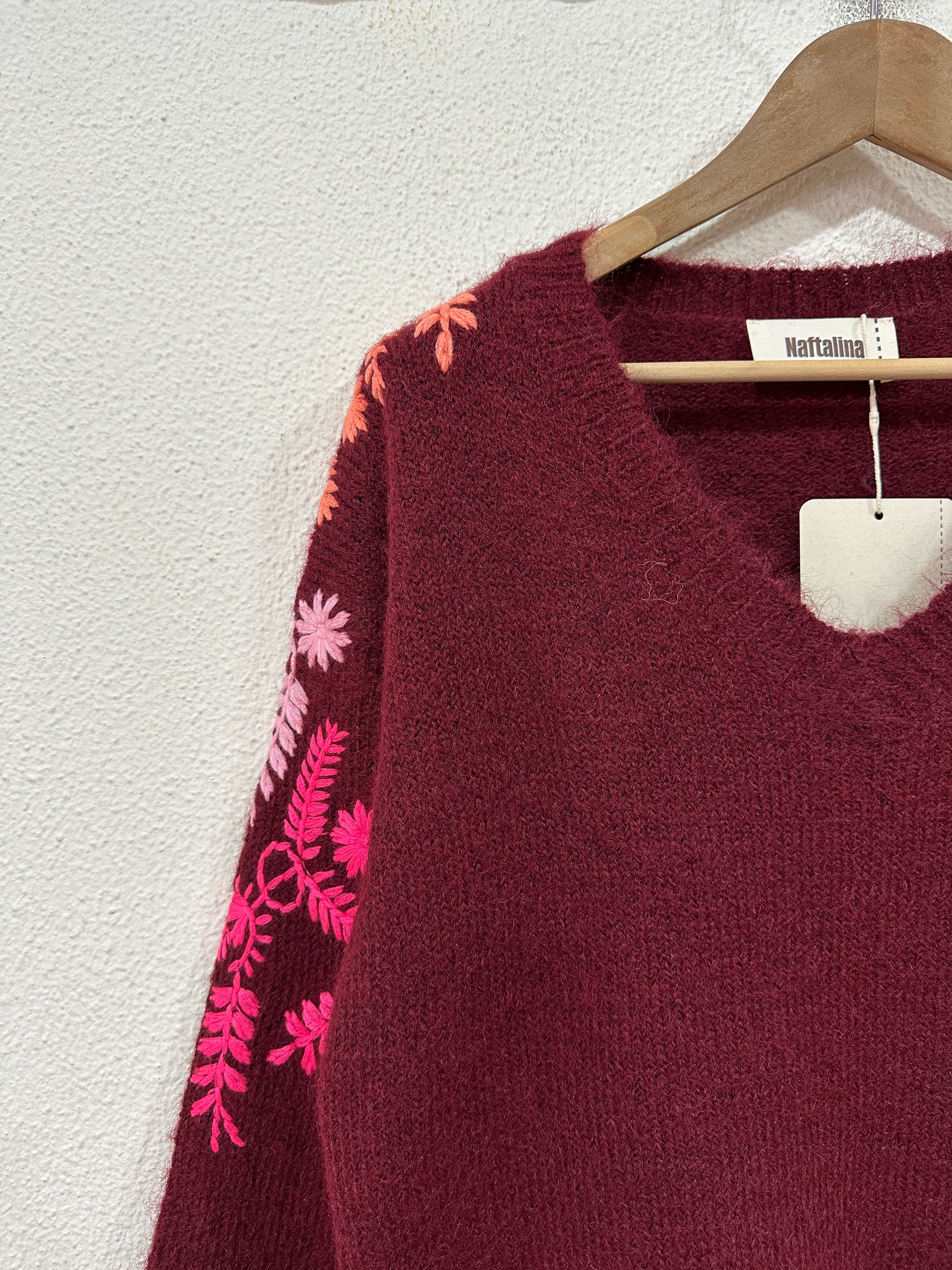 Camisola de malha bordada GARDEN