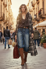 Carregar imagem no visualizador da galeria, Maxi-camisa em flanela c/bolsos BUDAPEST
