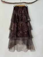 Load image in the gallery viewer,Saia em tule c/ folhos BOSTON
