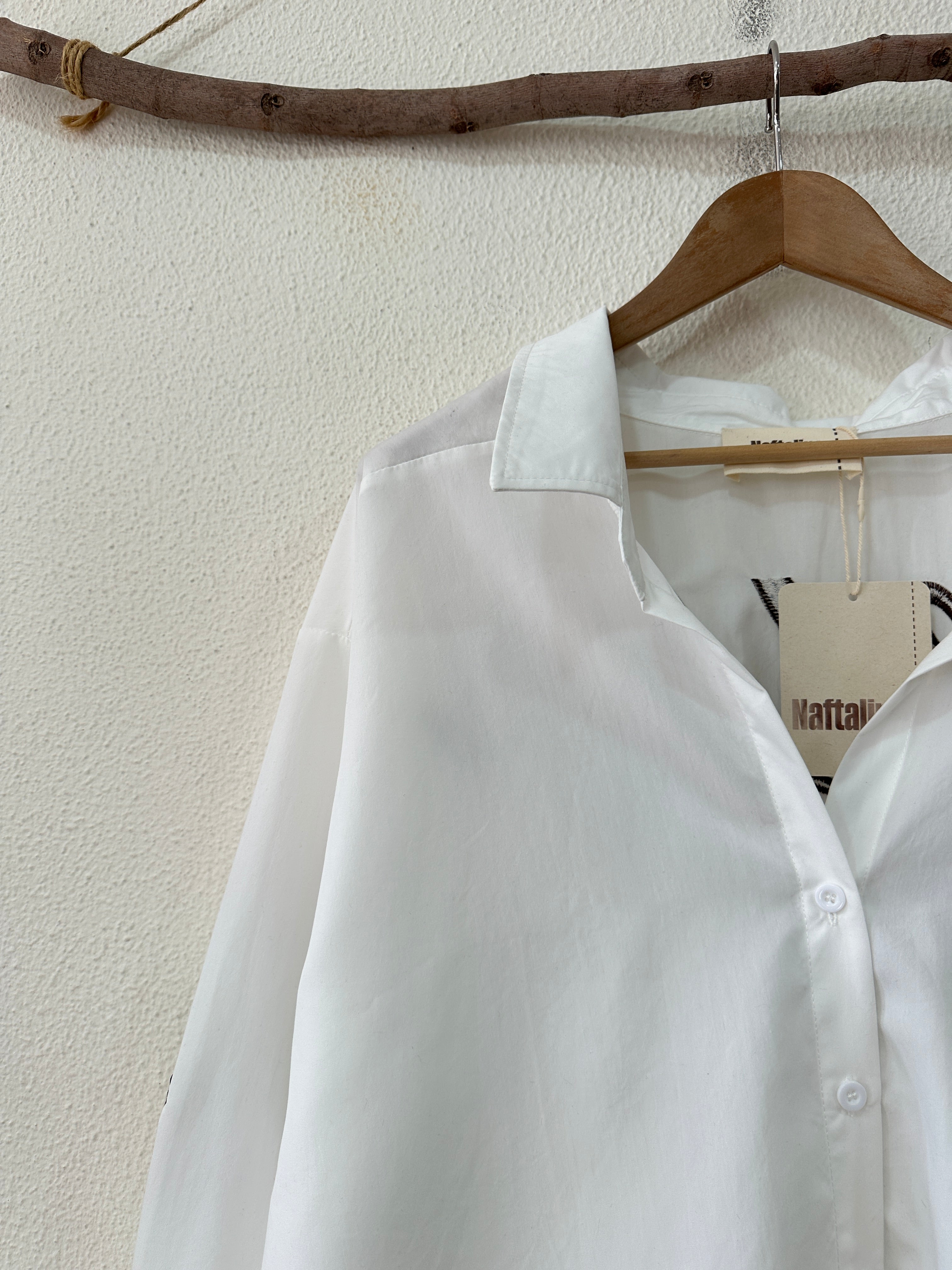 Camisa bordada oversize SCRIPT