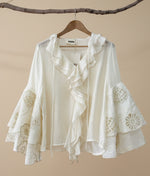 Carregar imagem no visualizador da galeria, Túnica c/ folhos bordados CHRISTY
