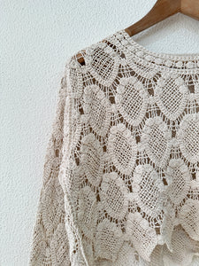 Camisola curta em crochet DESIRE