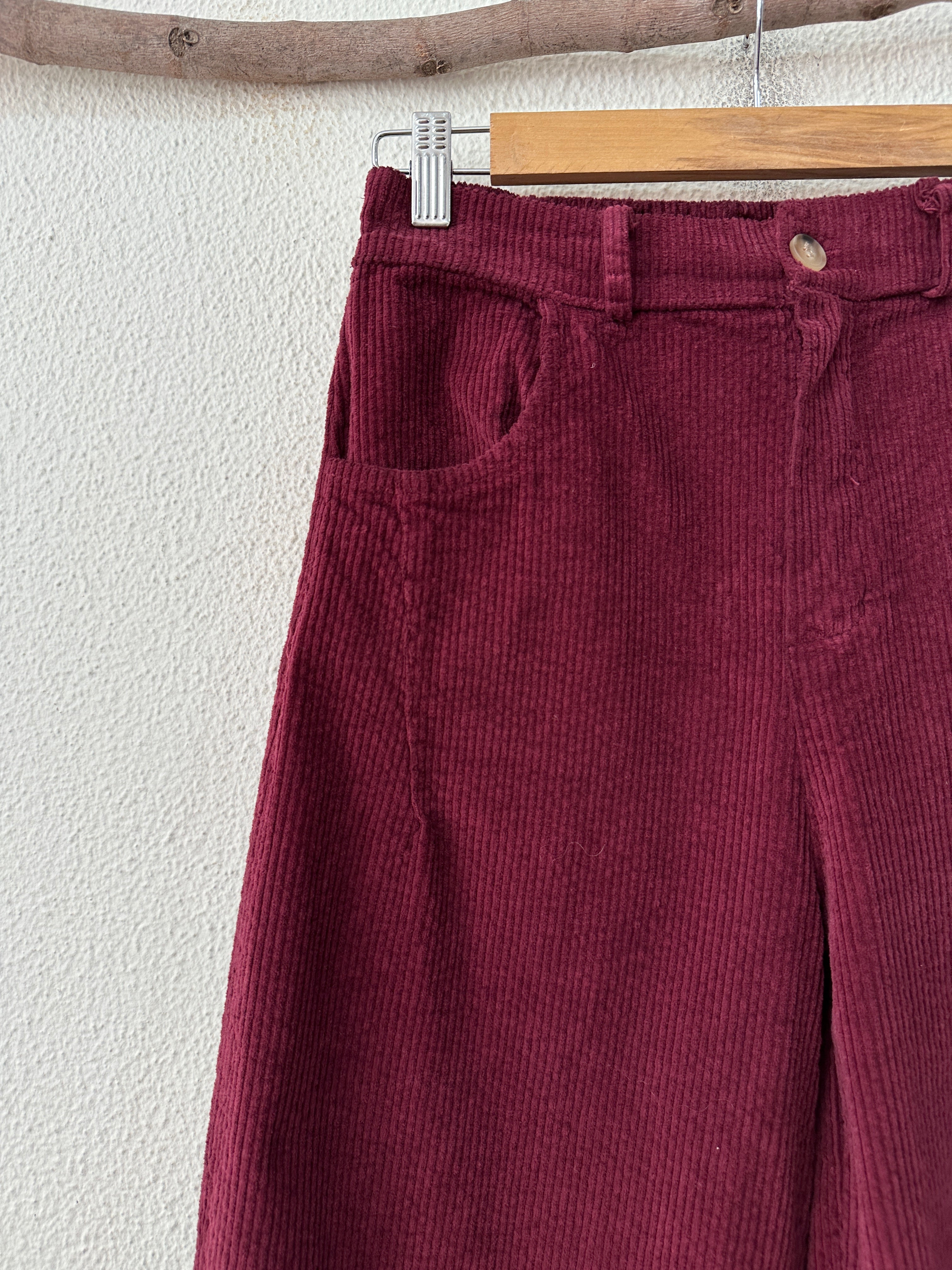 Calças baggy em bombazina BILBAU